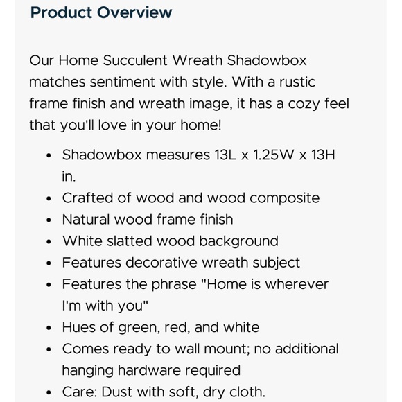 KIRKLAND’S • Home Succulent Wreath Shadowbox - Picture 6 of 8